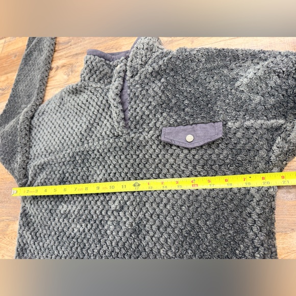 Simply Southern Women's Pullover Sherpa Fleece, Trim Mock Neck, Size Medium - Picture 8 of 12